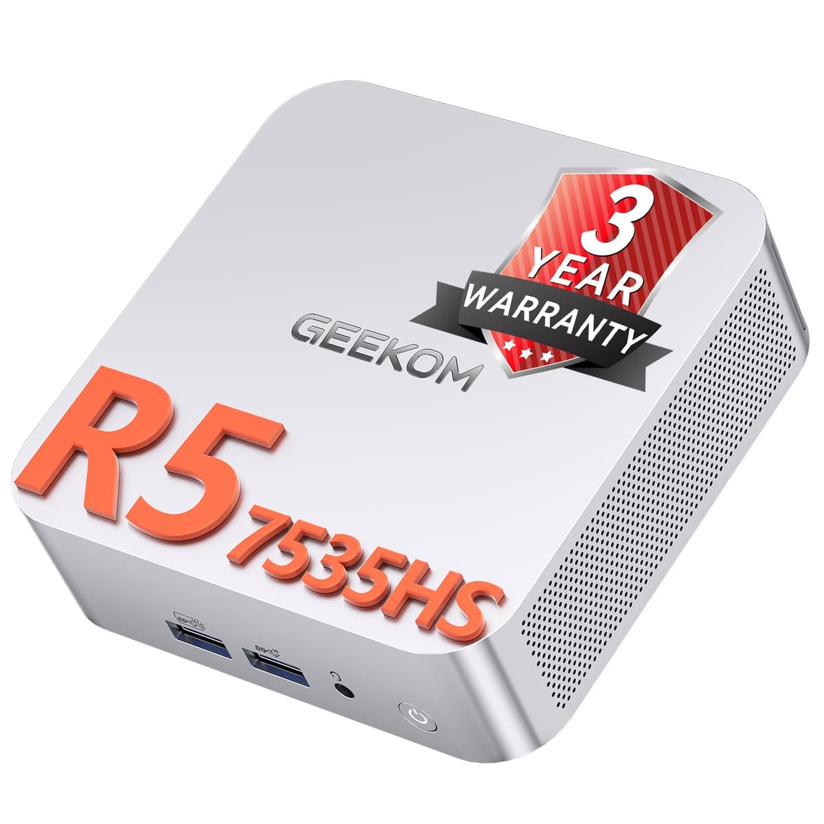 GEEKOM [Mini PC Choice Corporativo en Bulk 2026 A7 con AMD Ryzen 5 7535HS 16GB DDR5 y 1TB SSD (Ampliable) Windows 11 Computadoras de Escritorio Mini para Oficina, 8 Soportes de Calidad Premium | USB4 | 8K | SD] GEEKOM A7