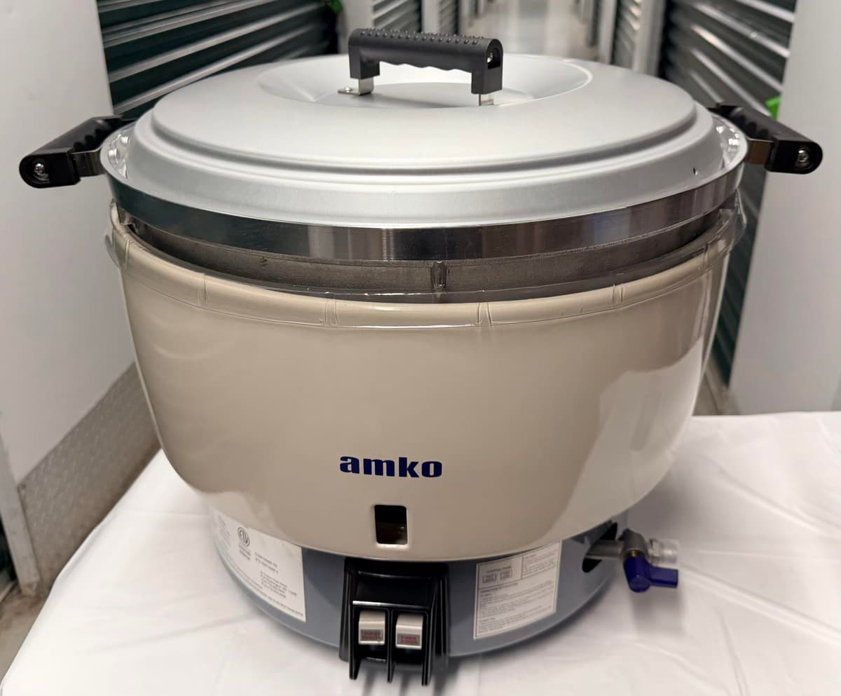 Amko AK-55RC Arrocera a gas natural para 55/≈110 tazas cocidas