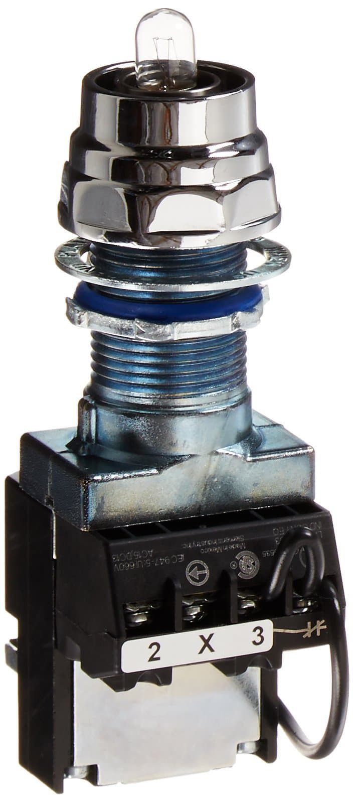 Siemens 51PC6DNA Pulsador iluminado para áreas peligrosas, sin lente, bushing corto, 24V LED/incandescente