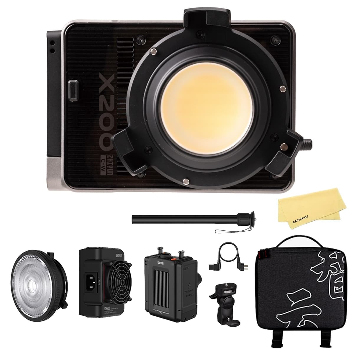 ZHIYUN MOLUS X200 Combo 200W luz de video con CRI≥95, soporte V-Mount y Bowens zy00052