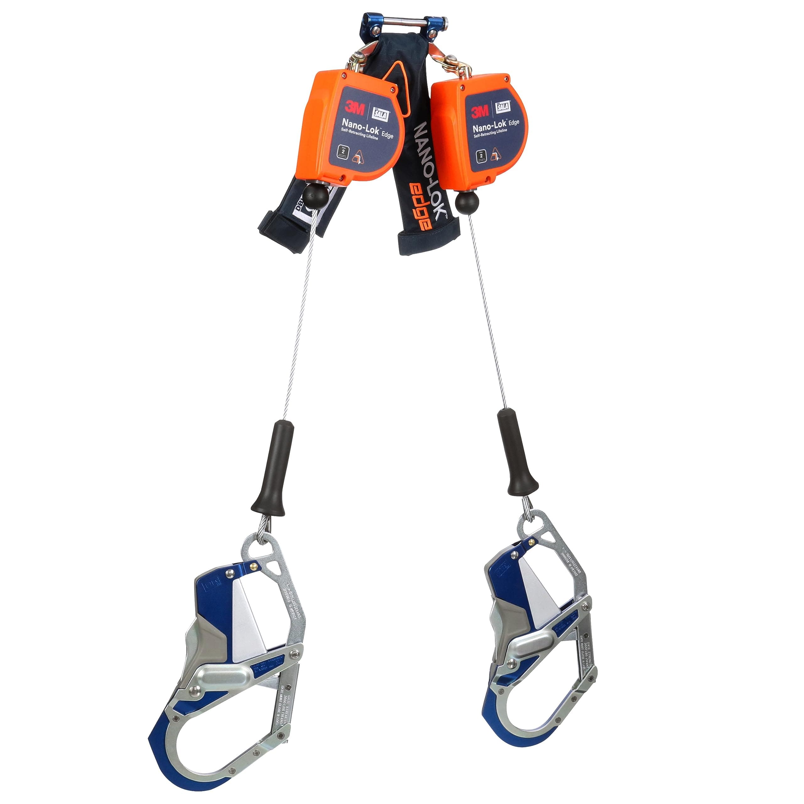 3M DBI-SALA Nano-Lok Edge SRL Twin-Leg 3500283, Cable, Hook Confort Aluminio, 7 ft, Clase 2 ANSI
