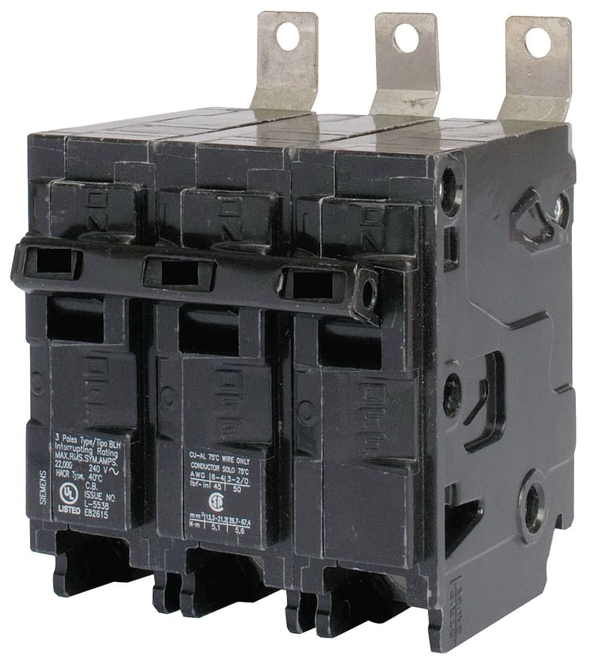 Circuit Breaker HBL 3P 80A 240VAC Siemens B380HH