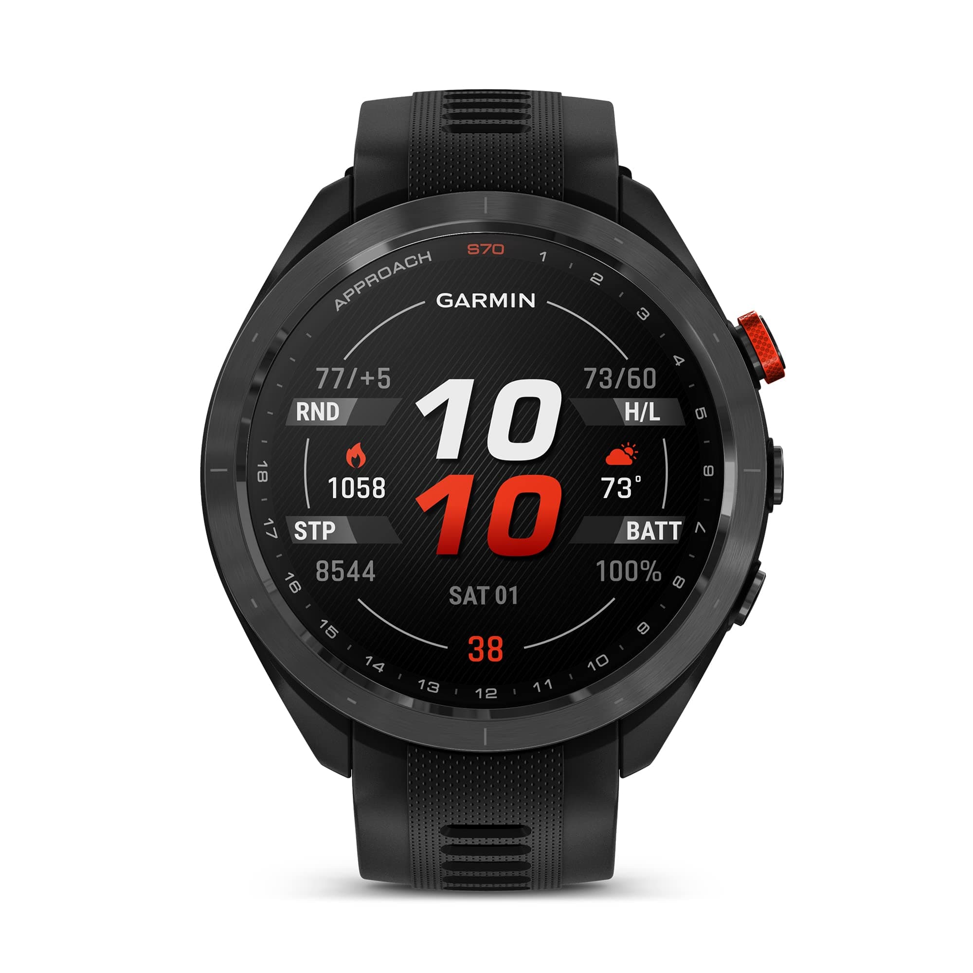 Garmin Approach S70, 47 mm, Reloj de Golf GPS Premium, Negro 010-02746-02