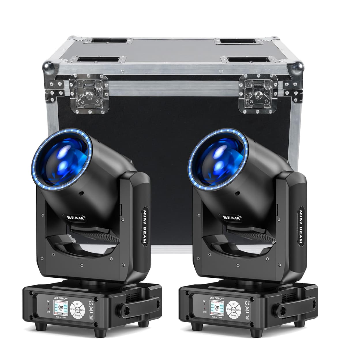 GdjRttk Moving Head 350W 7R Beam con Prisma 48, 14 Gobos y RGB LED 2357X3