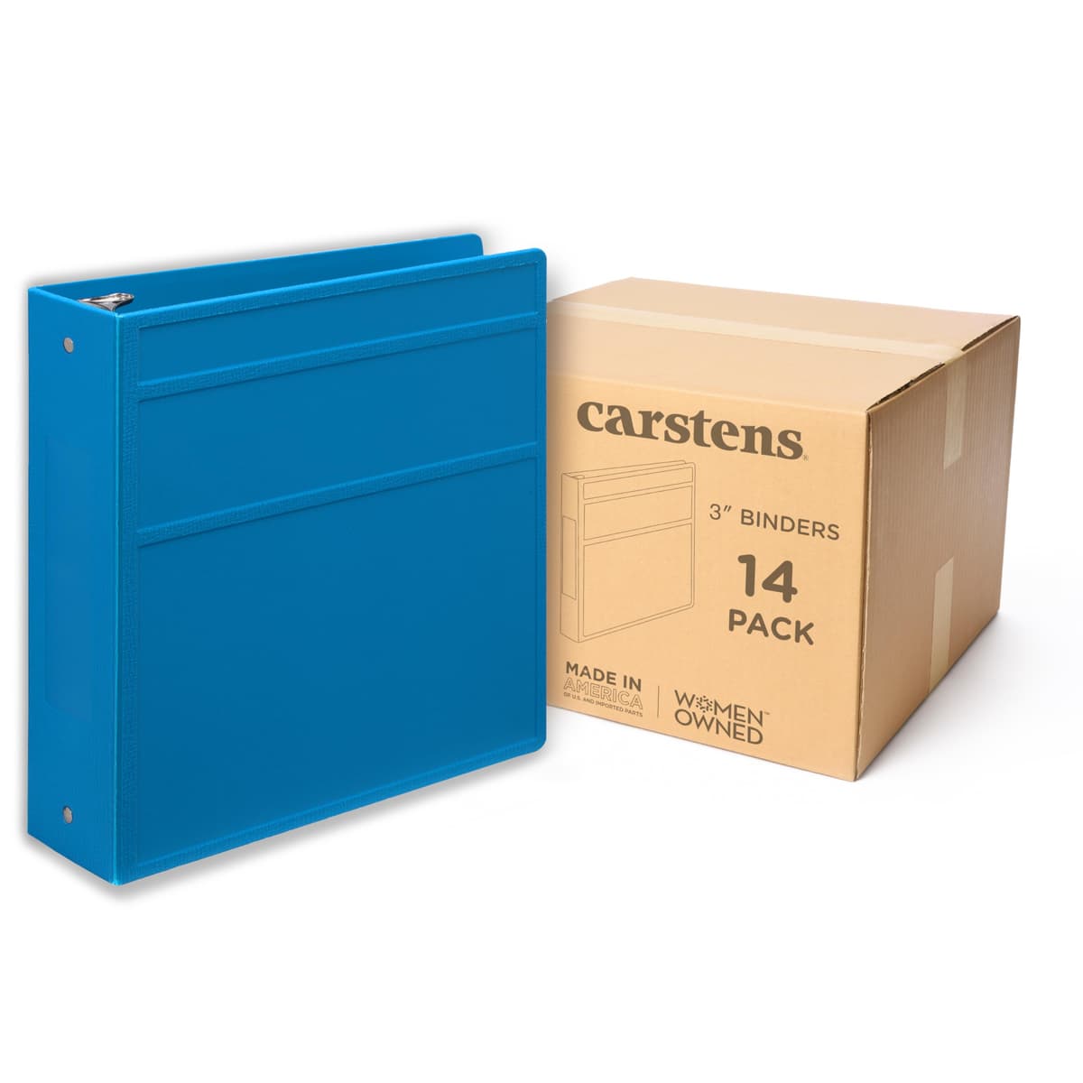Carstens Carpeta de 3" Heavy Duty 3 anillas - Pool Blue - 1700-3R 1700-3RCS