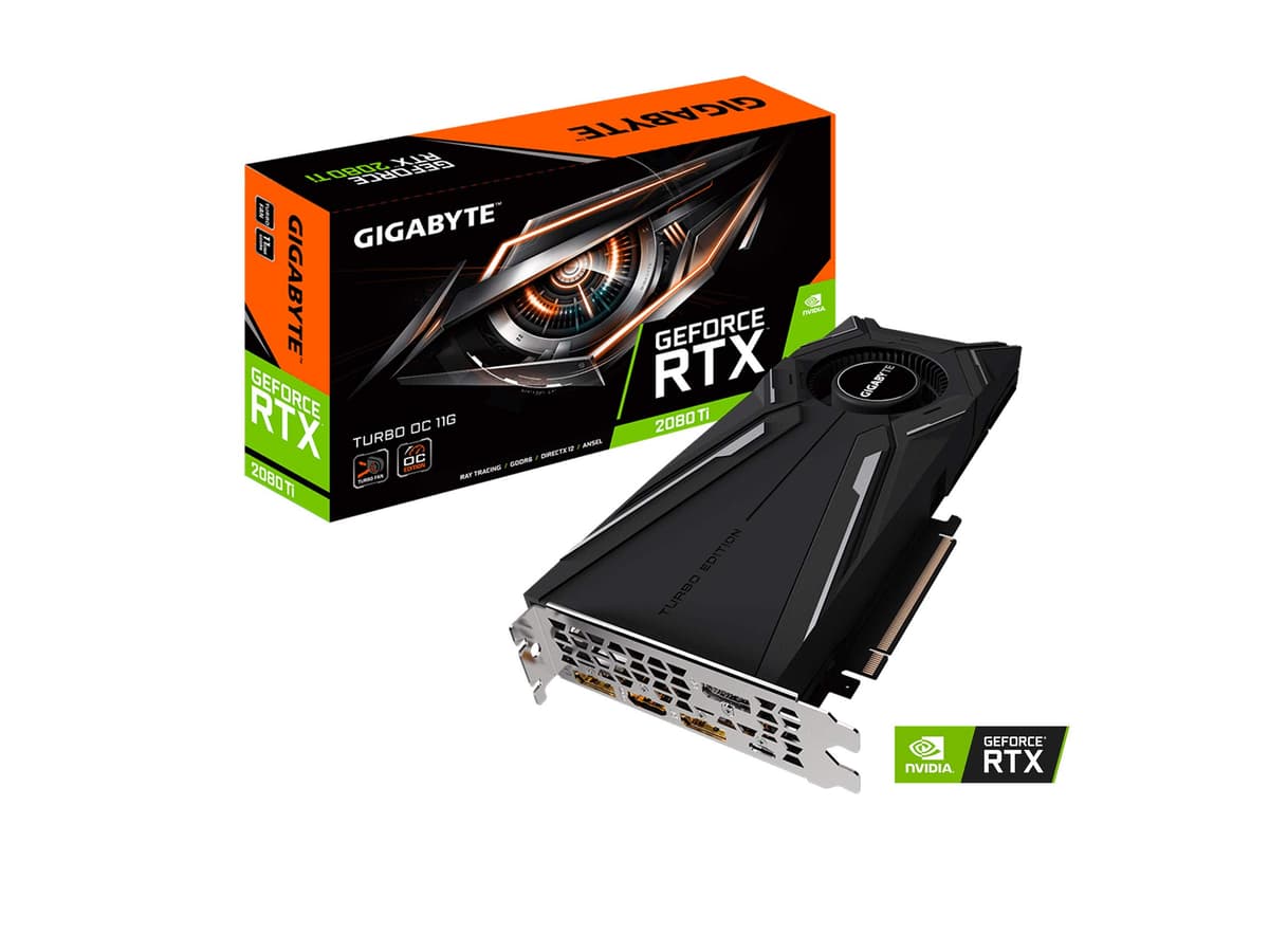 GIGABYTE GeForce RTX 2080 Ti Turbo OC 11G (rev. 2.0) Tarjeta gráfica GVN208TTURB11GCREV2