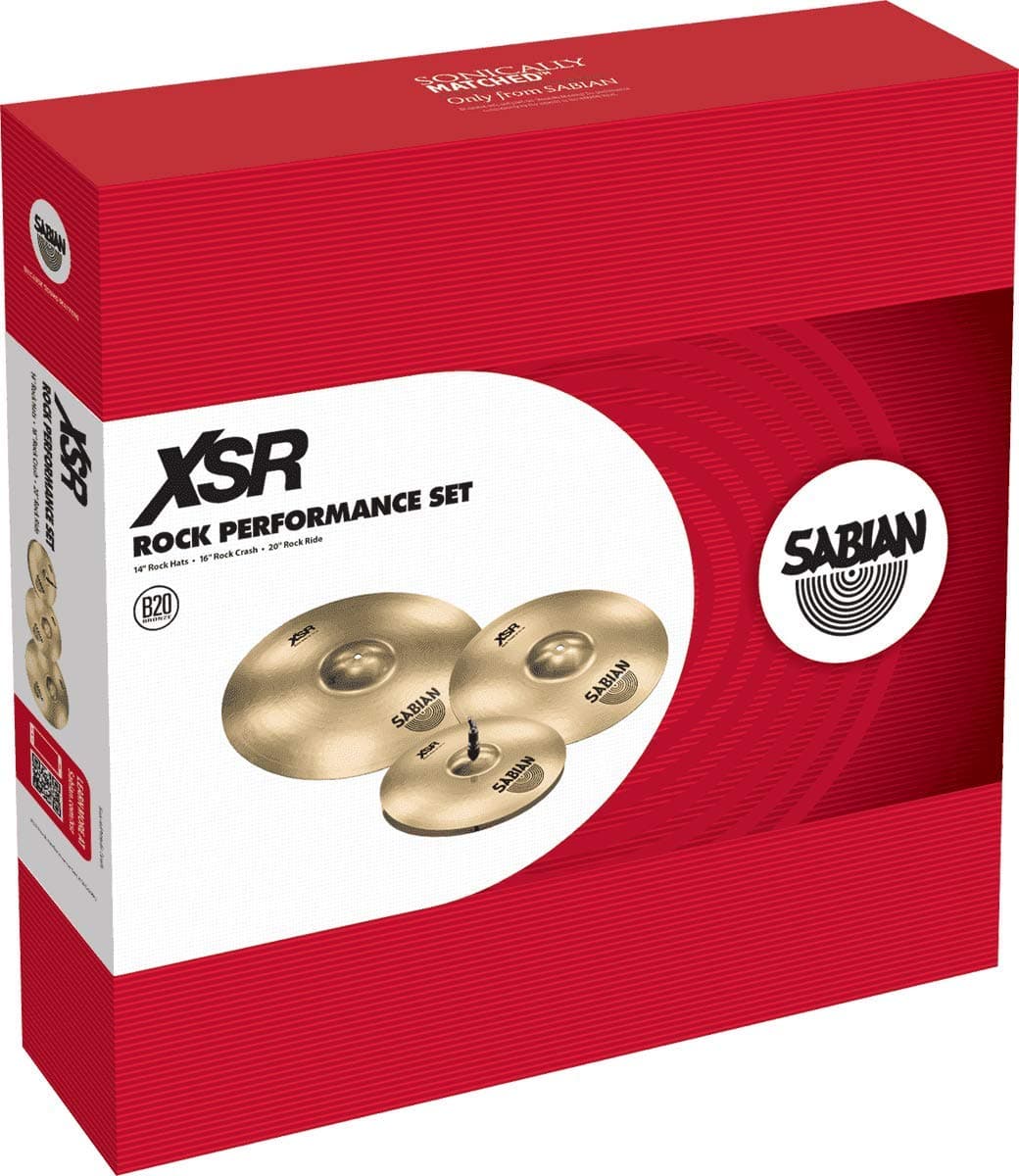 Sabian XSR Rock Performance Set platillos 14" hats, 16" crash, 20" ride XSR5009B