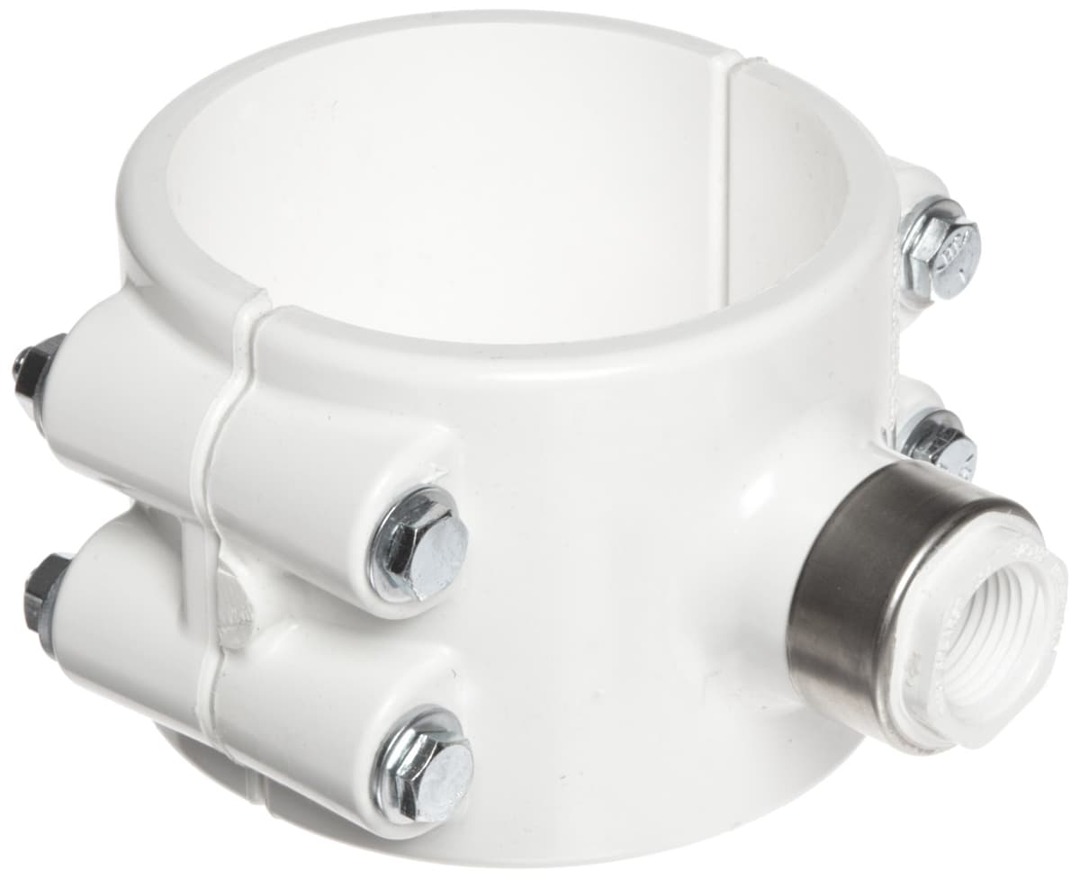 Spears 467E-SR Clamp-On Saddle PVC Schedule 40,8" IPS OD x 4" NPT Hembra 467E-582SR