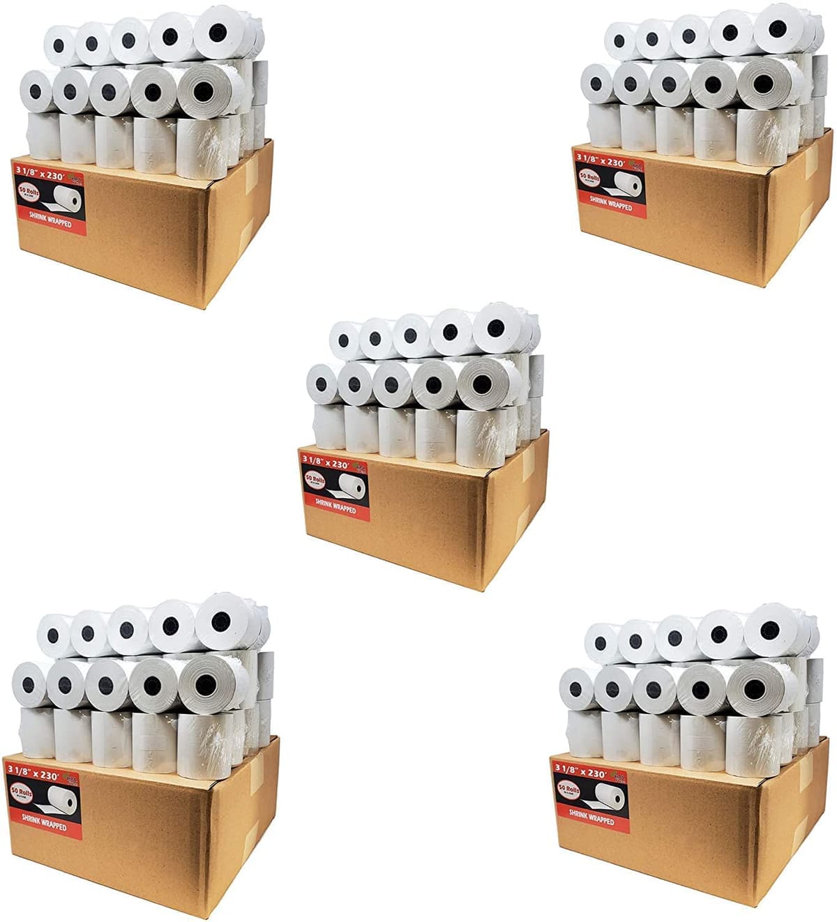 (1500 Rolls) 3 1/8 x 230 ft Rollos térmicos para POS - BuyRegisterRolls BRR