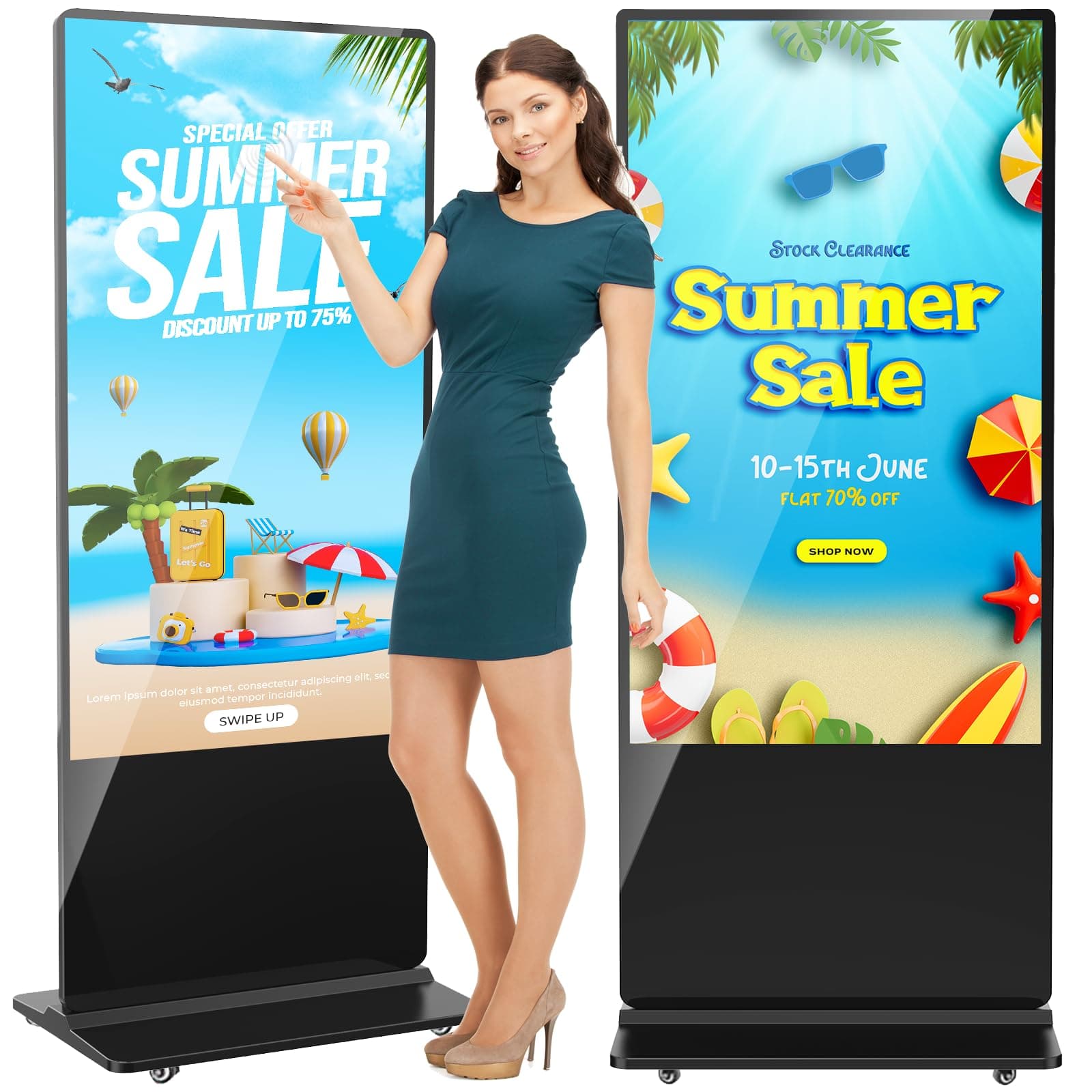 Lialiapi 65" Digital Signage 4K Touchscreen IPS Interior, Kiosco Interactivo Android, WiFi, HDMI/USB