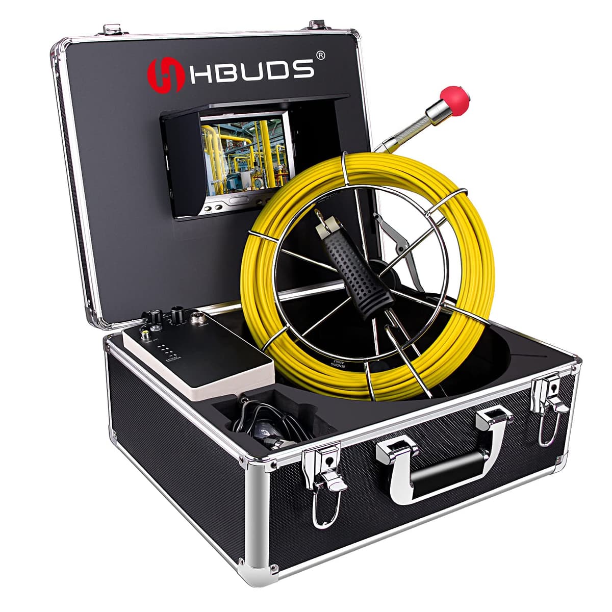 HBUDS H-20MCAM Cámara de inspección para tuberías con monitor 7" y cable IP68