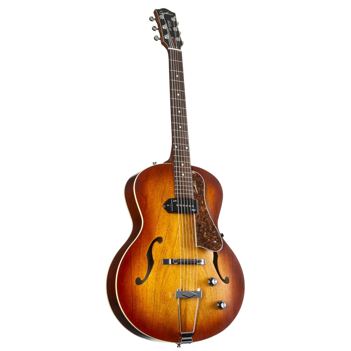 Godin 5th Avenue Kingpin P90 Guitarra Electroacústica Tipo Jazz, Cognac Burst 031986