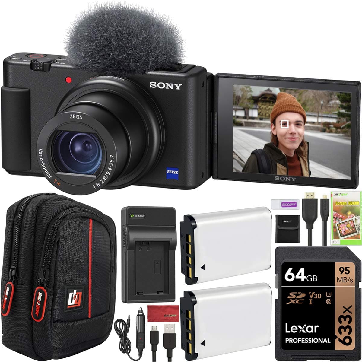 Sony ZV-1 Cámara Compacta para Vlogging 4K HDR - Bundle con accesorios E3SNDCZV1B