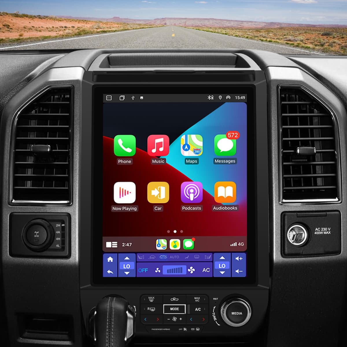 Junsun Radio Android 12 12.1" 4+64G para Ford F150 2015-2021 con Wireless CarPlay