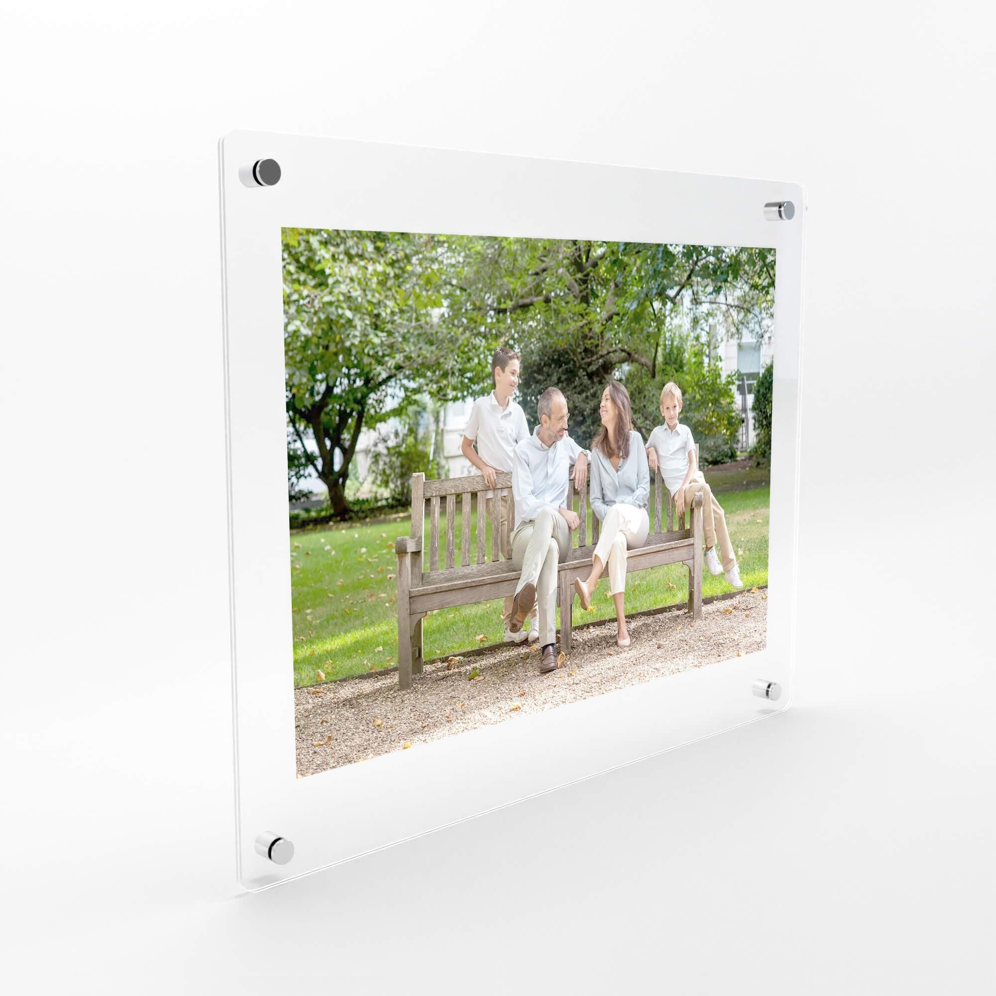 Fab Glass and Mirror Acrylic Floating Frame 40x40 - Cromo F2AC3M40X40CH
