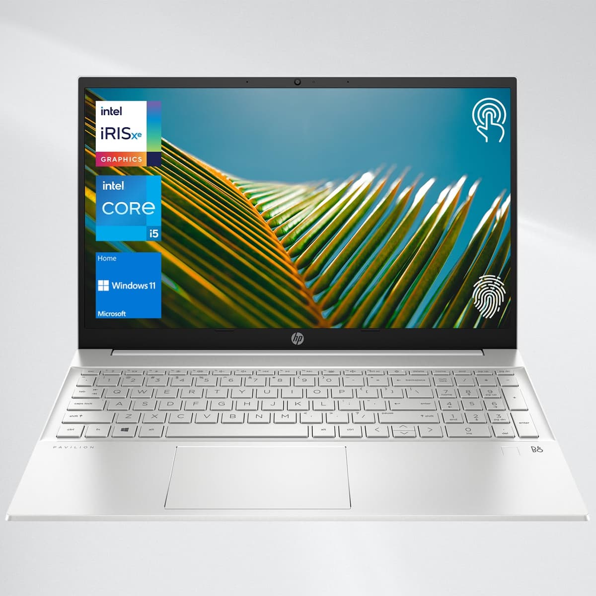 Laptop HP Pavilion, pantalla táctil FHD de 15.6", Intel Core i5-1335U de 13ª generación, 16GB RAM, SSD PCIe de 1TB, webcam, lector de huellas, teclado retroiluminado, Wi-Fi 6, Windows 11 Home, plateado TPN-Q245