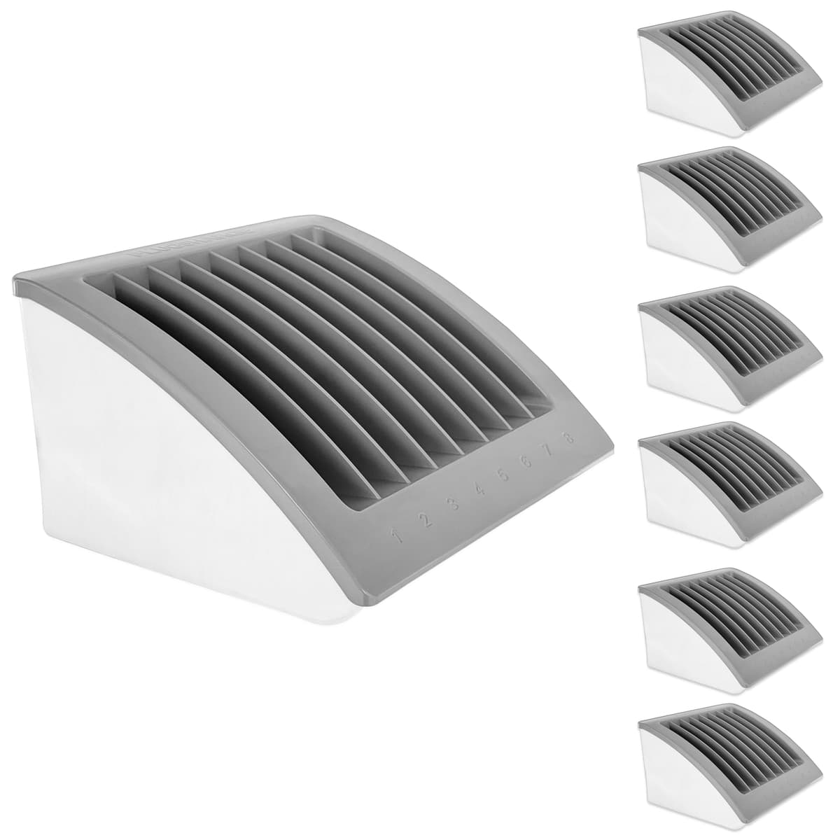 Plugsharge Set 6-Pack Estación de Carga y Organización para 8 Laptops/Tablet (hasta 15.6", 1.375" grosor) C8A-G
