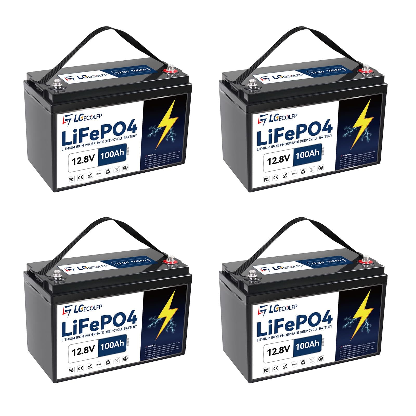 LGECOLFP A 12V 100AH BATTERY -4 PACK