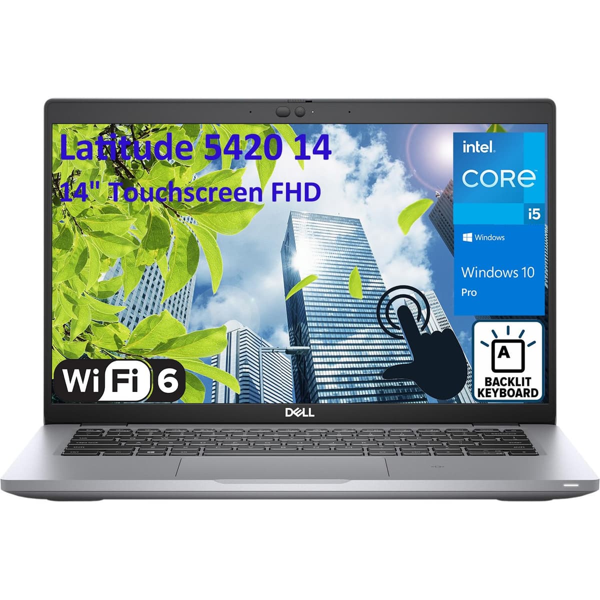 Dell Latitude 5420 14 5000 14" Pantalla táctil FHD Laptop empresarial, Intel i5-1145G7 (mejor que i7-1065G7), 16GB RAM DDR4, 512GB SSD PCIe, WiFi 6, Bluetooth, Teclado retroiluminado, Windows 10 Pro
