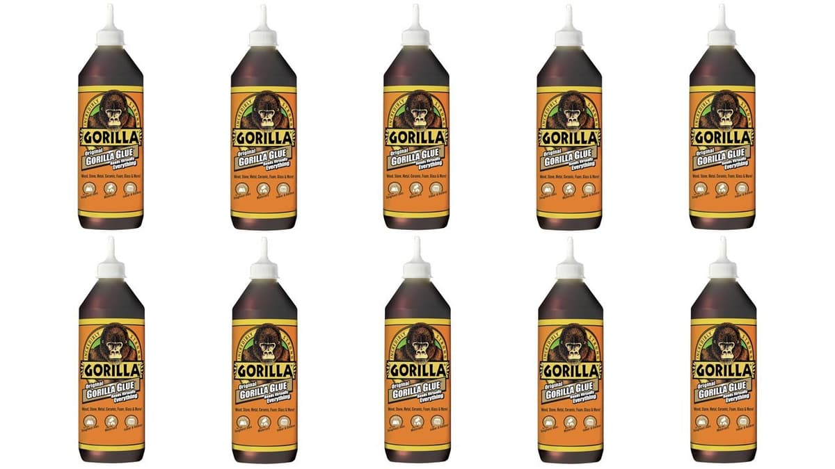 Pegamento poliuretano impermeable Gorilla Original, botella de 36 onzas, color marrón (paquete de 10) 5023601-10