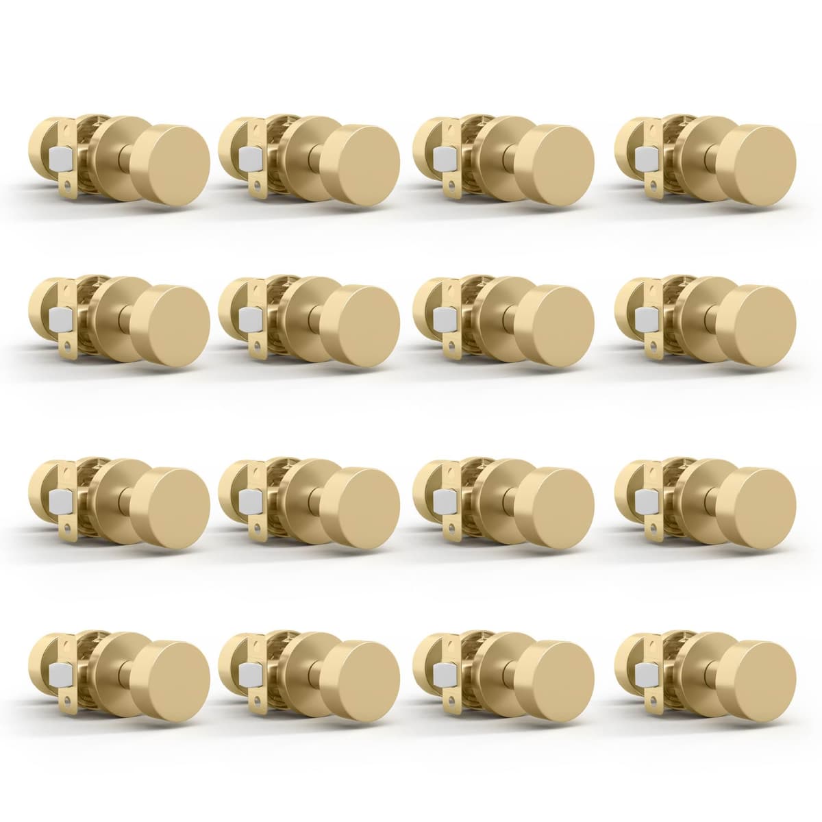 Mega Handles Buena Perilla de Paso en Satin Brass - Paquete de 16 BUENA-PA-SB-16CASE