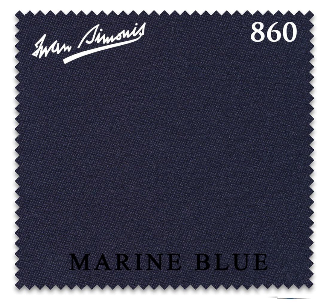 Simonis 860 Pool Billiard Table Cloth - Pre-Cut Rails (Marine Blue, 10 ft)