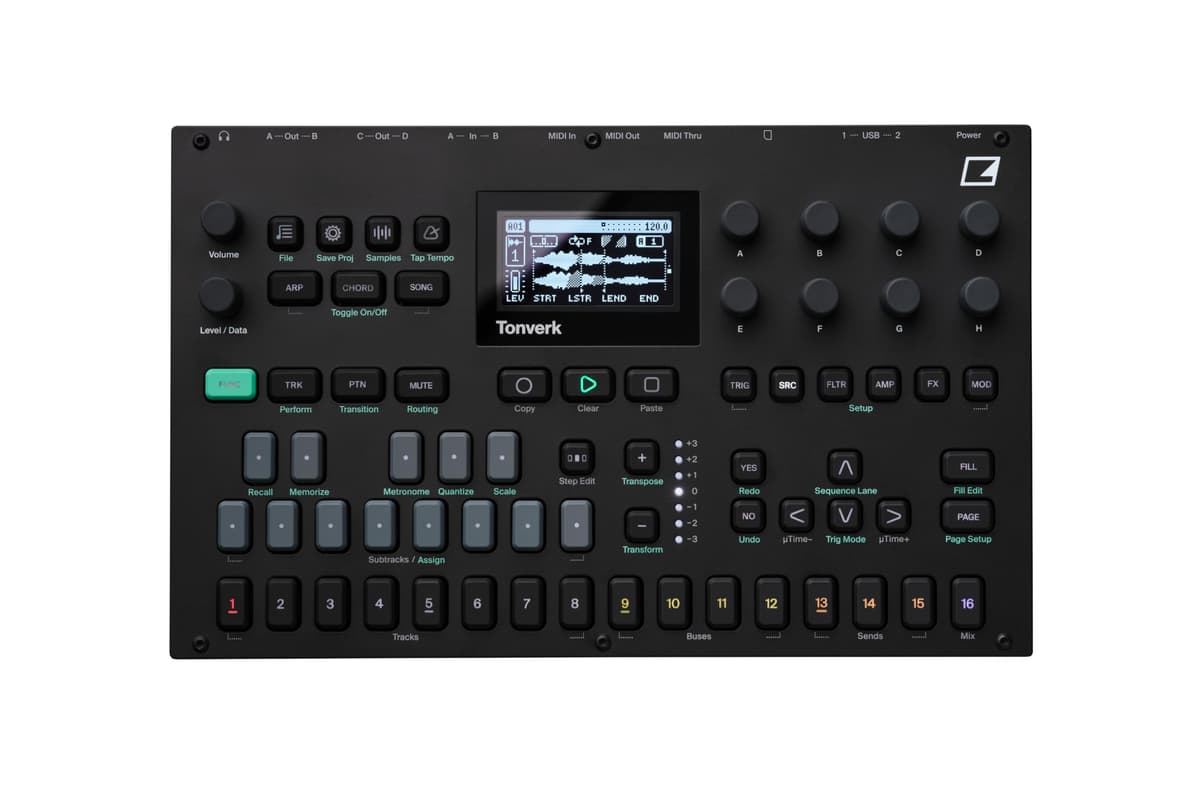 Elektron Tonverk multisampler polifónico con 16 pistas, subtracks y auto sampler 112014