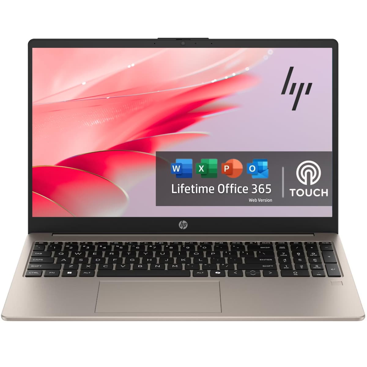 HP laptop táctil 15.6" FHD con Office 365 para la web de por vida, Intel i3 de 8 núcleos (mejor que i5-1155G7), 8GB RAM, 768GB almacenamiento (256GB SSD y 512GB externo), Windows 11 sin mouse hp15