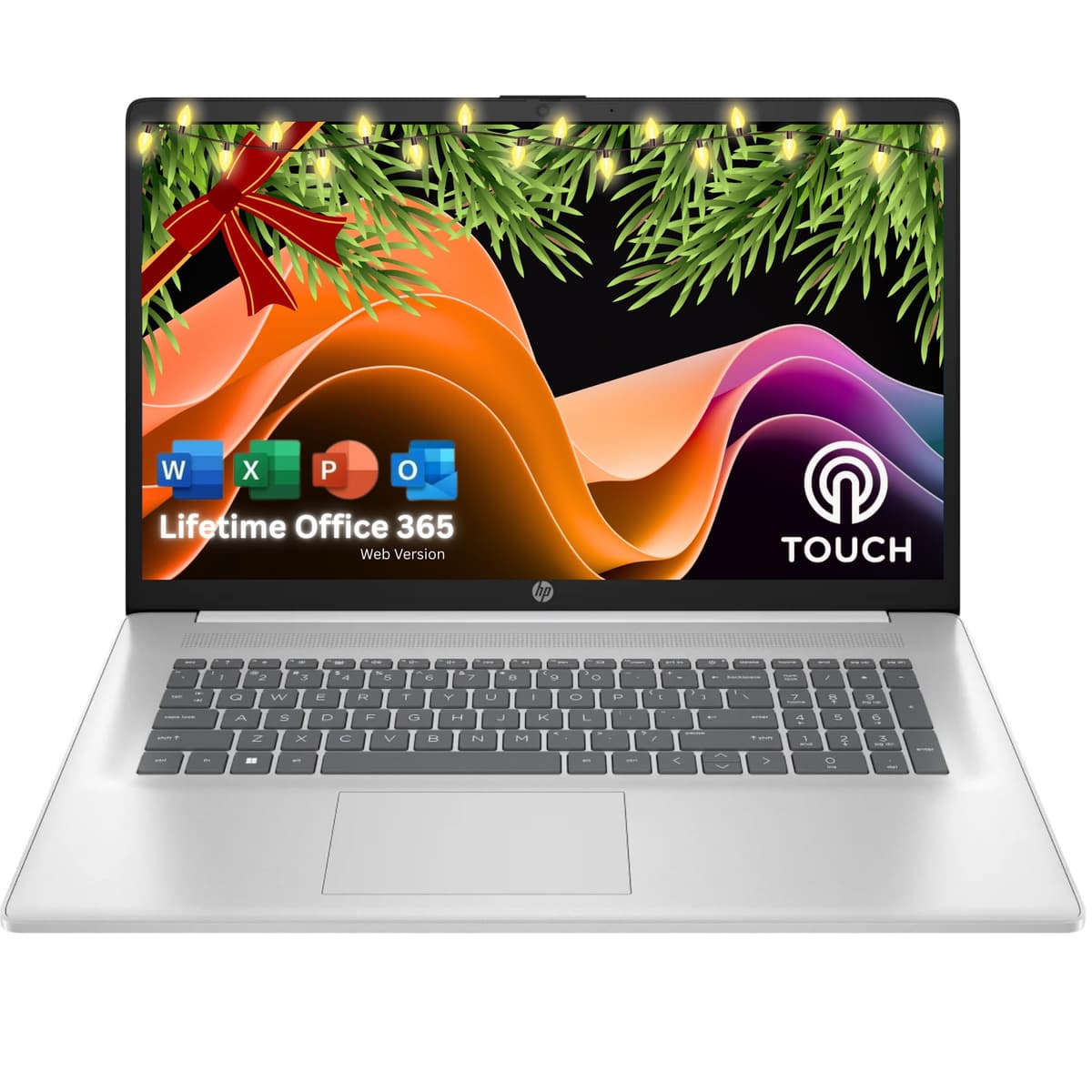 HP portátil táctil 17.3" con Microsoft Office 365 para la web de por vida • Intel 8 núcleos • 16 GB RAM • 512 GB SSD • Teclado numérico 10 teclas • Windows 11 sin mouse n300