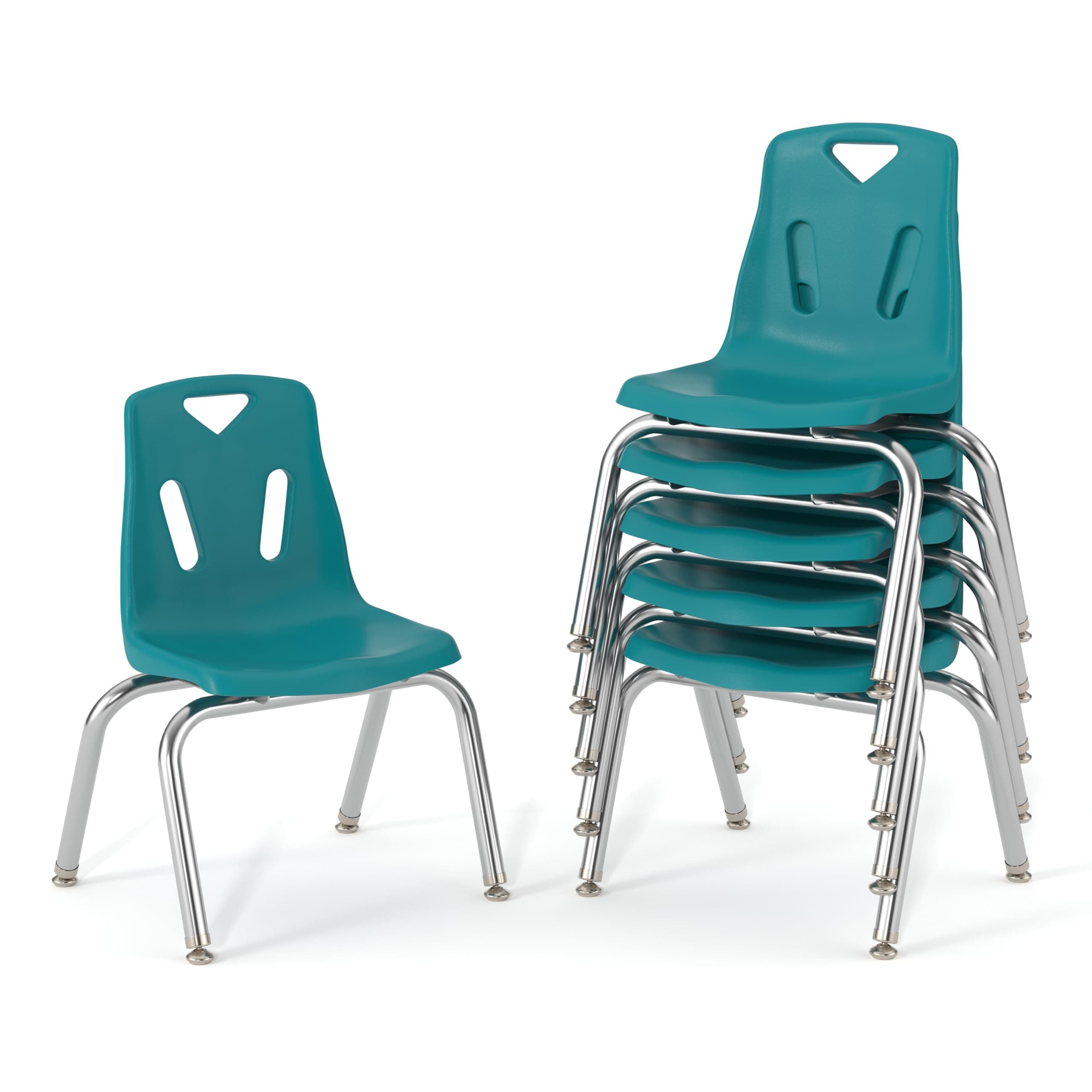 Sillas apilables Jonti-Craft Berries 12" altura, teal, pack de 6 8142JC6005