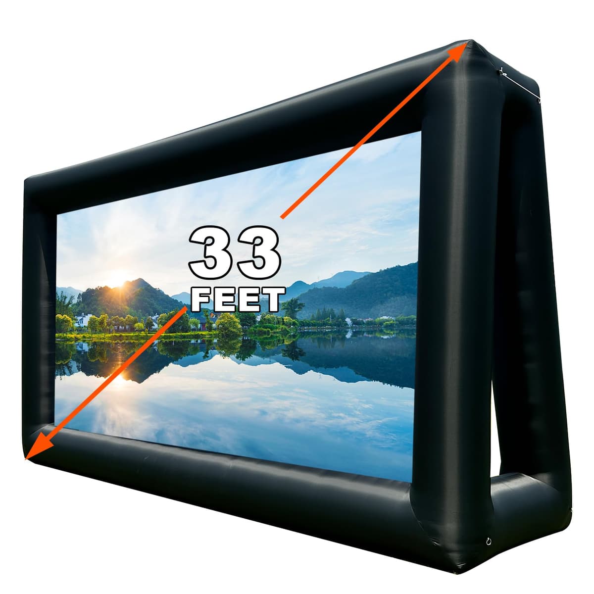 PPXIA Pantalla Inflable para Proyector Exterior 33ft Blow Up Para Cine en Jardín con Soplador de Aire