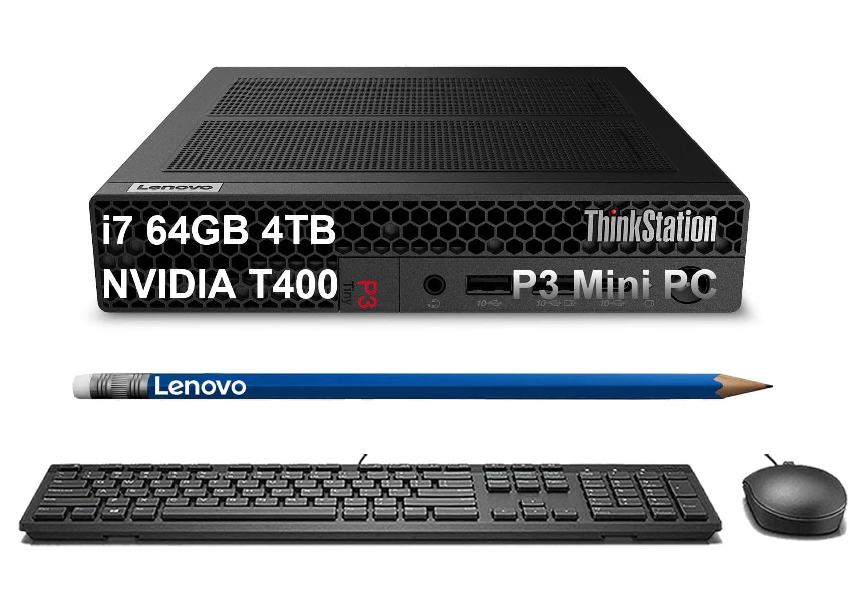 ist computers Lenovo ThinkStation P3 Tiny Workstation Desktop (NVIDIA T400, Intel Core i7-14700, 64GB, 4TB) ThinkStation P3 Tiny 30H0
