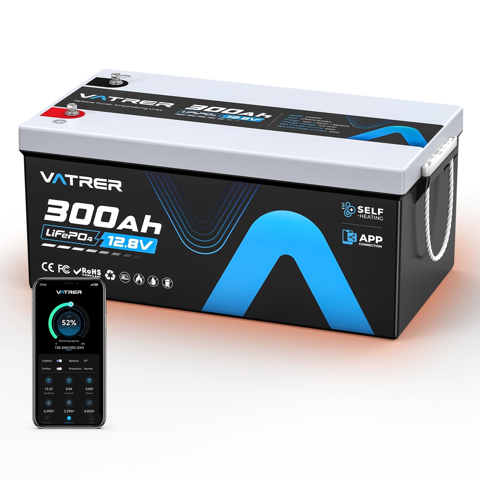 VATRER POWER A 12.8V300AH Heating