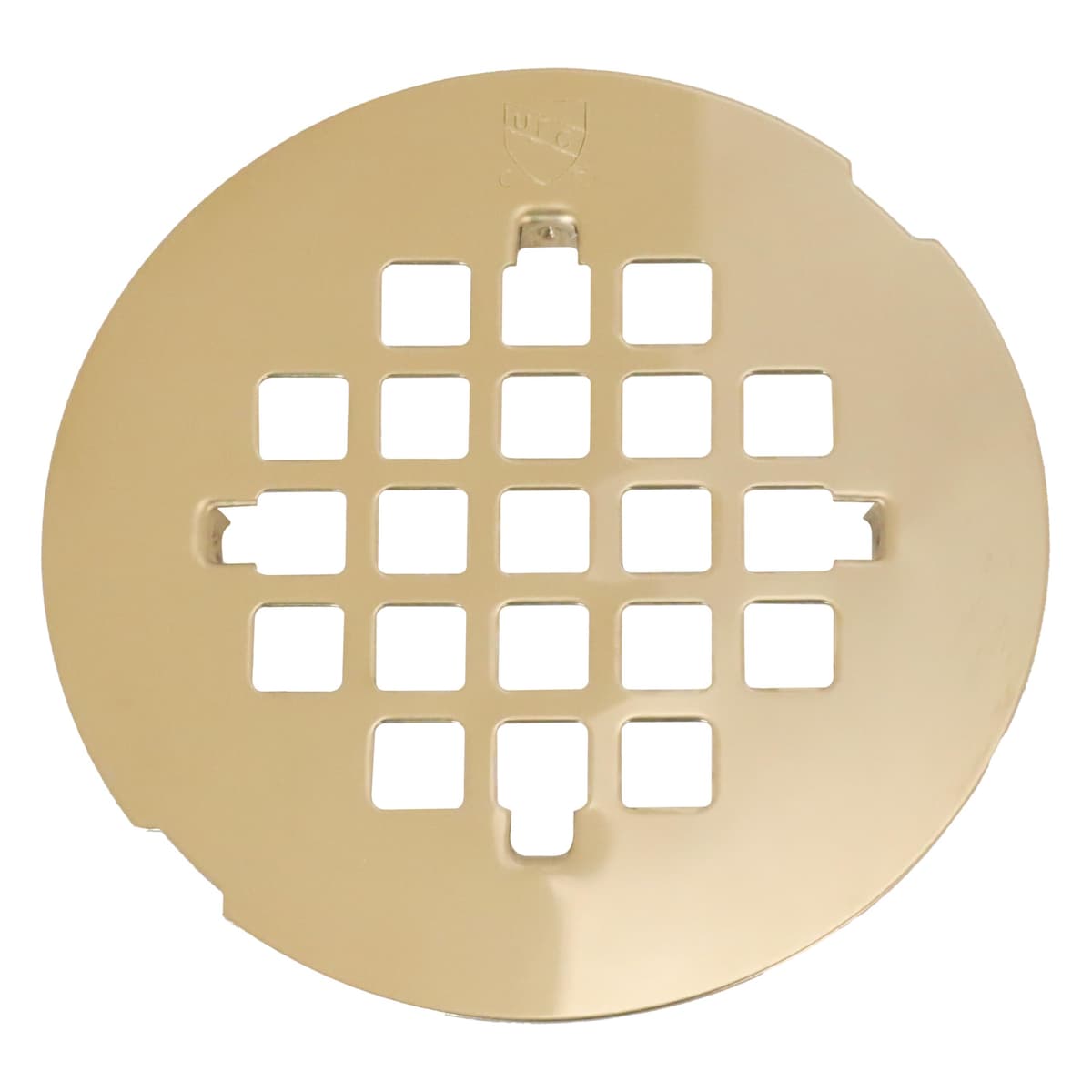 Westbrass D319-100-01 4-1/4" OD Casper Style Snap-in Shower Strainer Grid Drain Cover, Polished Brass (100-Pack)