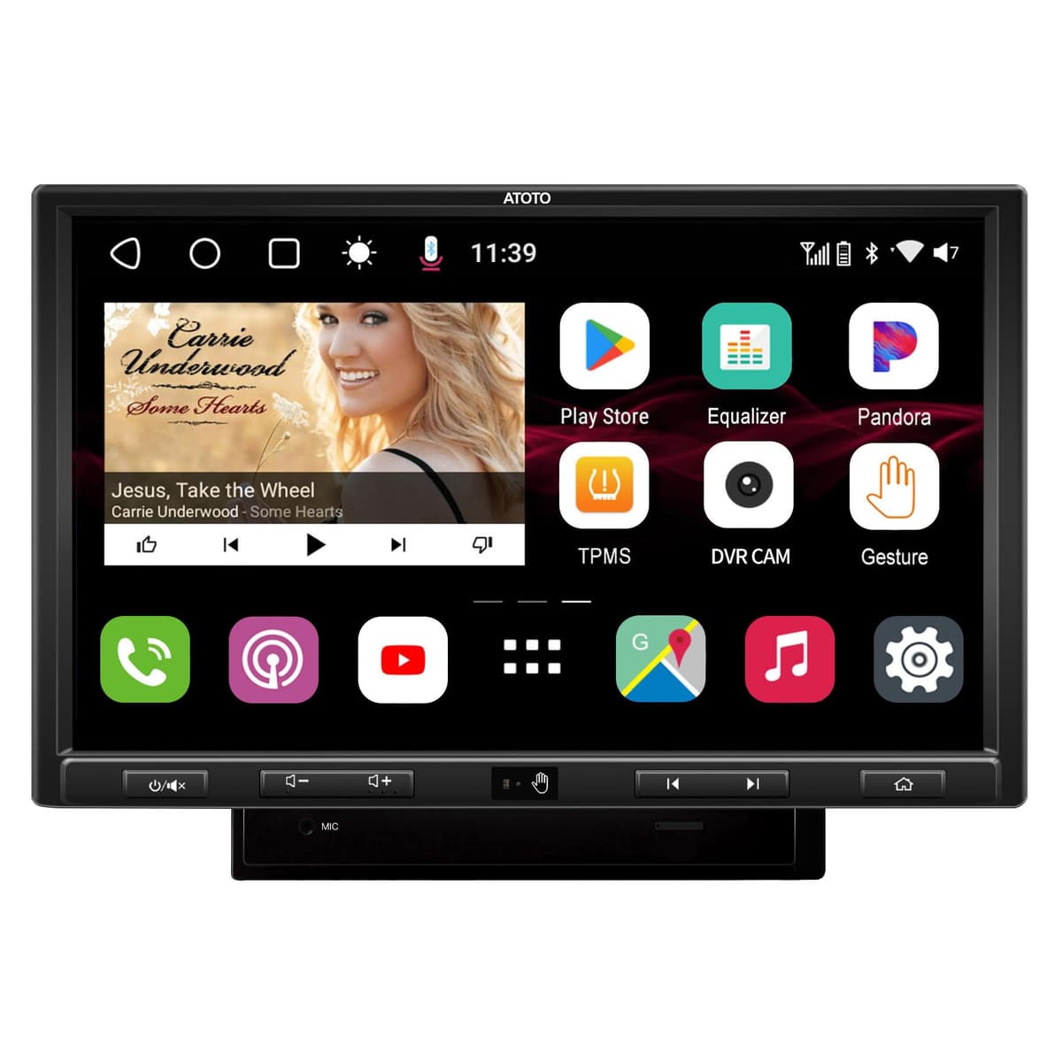 [Pantalla QLED de 10.1 pulgadas] Estéreo para Auto ATOTO S8 Ultra Plus Doble Din, Receptor de Video Android en tablero 6G+128G, CarPlay y Android Auto inalámbricos, Bluetooth Dual con aptX HD, VSV y LRV, 4G integrado, S8G2109UP S8G2-IDVR-US01