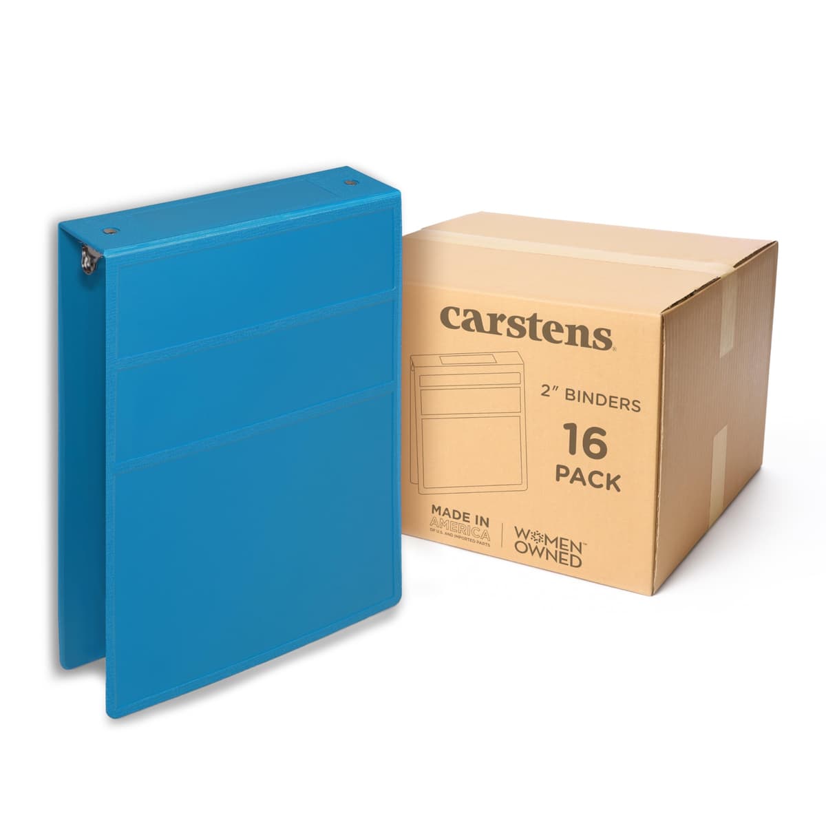 Carstens Binder 2" Heavy Duty 3-Ring - Pool Blue, Apertura Superior, Impermeable, Sin Bolsillos, Capacidad 300 hojas (5878-3R) 5878-3RCS