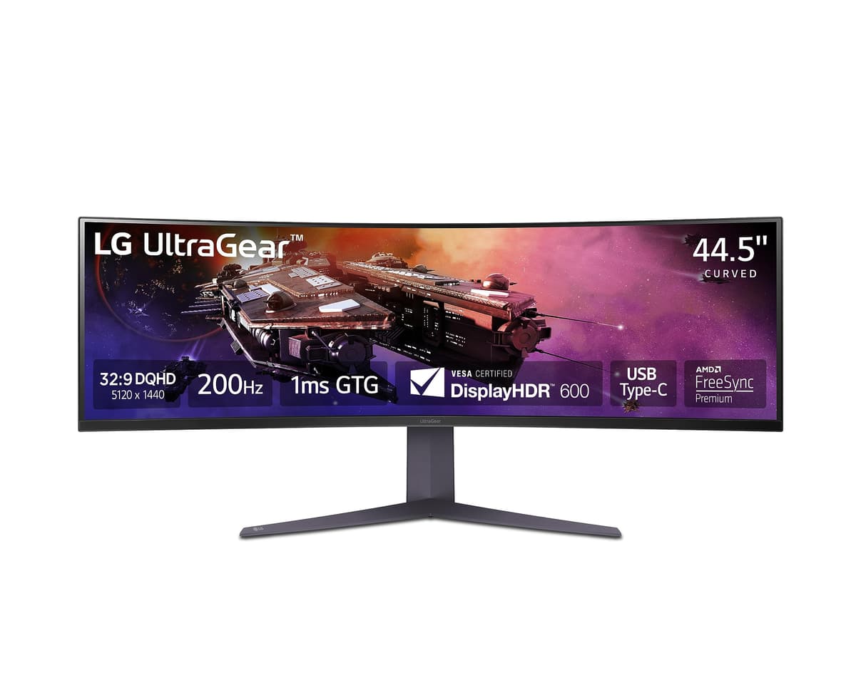 LG UltraGear 45GR75DC-B Monitor Curvo 45" Dual QHD 32:9 200Hz VESA DisplayHDR 600