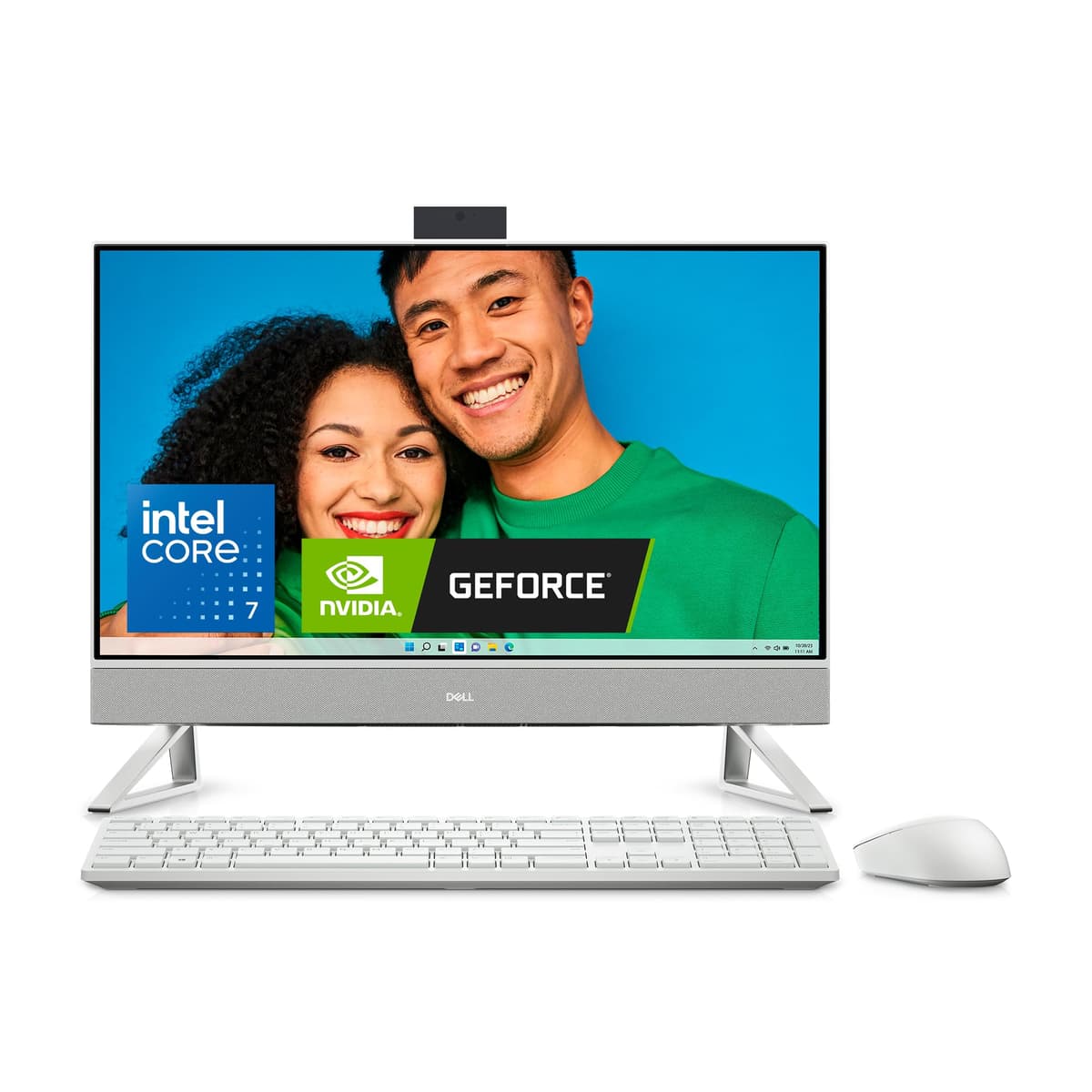 Dell Inspiron 7730 All in One Desktop - 27" FHD Touchscreen, Intel Core 7-150U, 32GB RAM, 1TB SSD, NVIDIA MX570A, Windows 11 Pro, White PRRP1