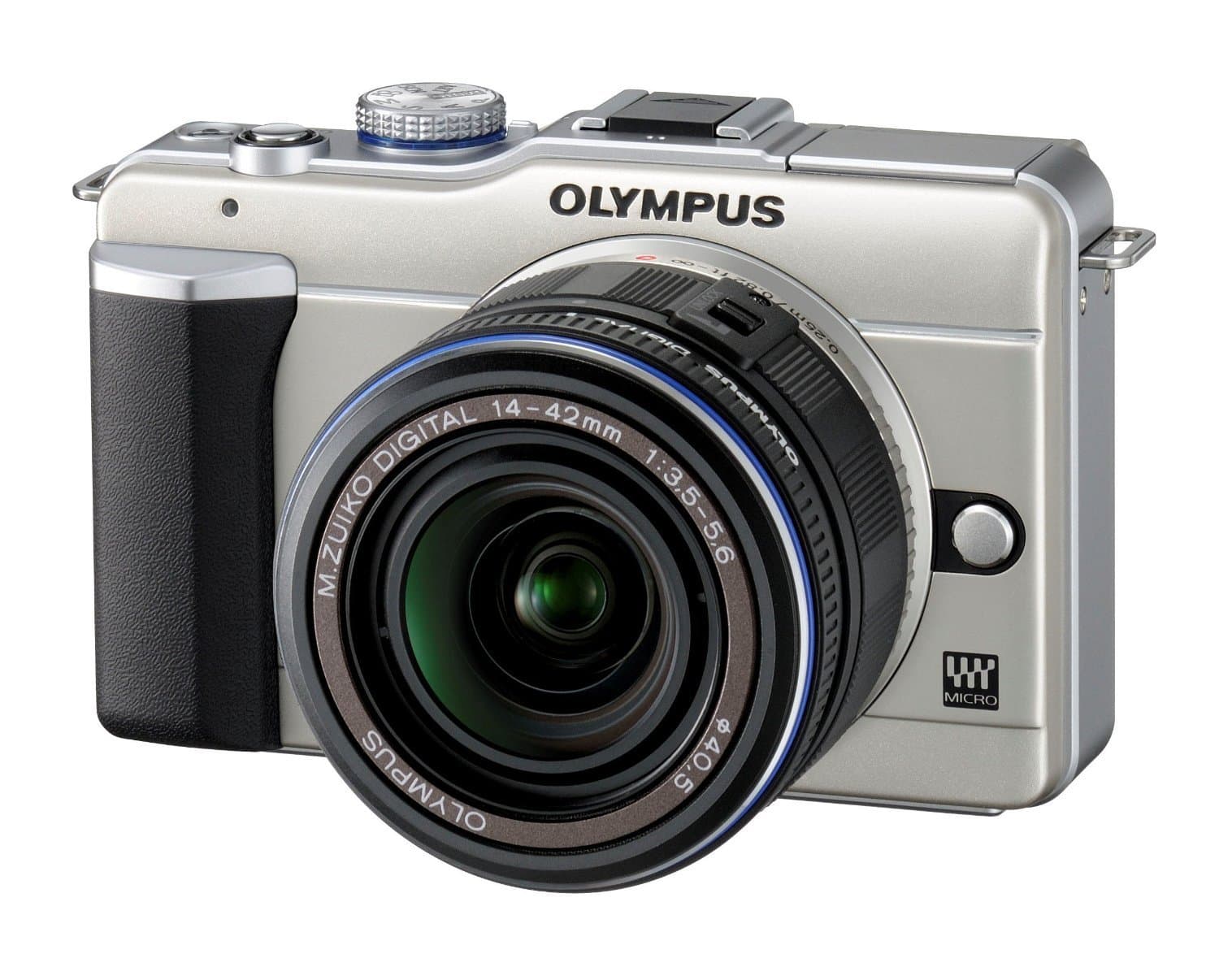 OM System Olympus PEN E-P1 12.3 MP Micro Four Thirds con lente 14-42mm y pantalla 3" (Plateado) Silver w/ Silver 14-42mm Lens