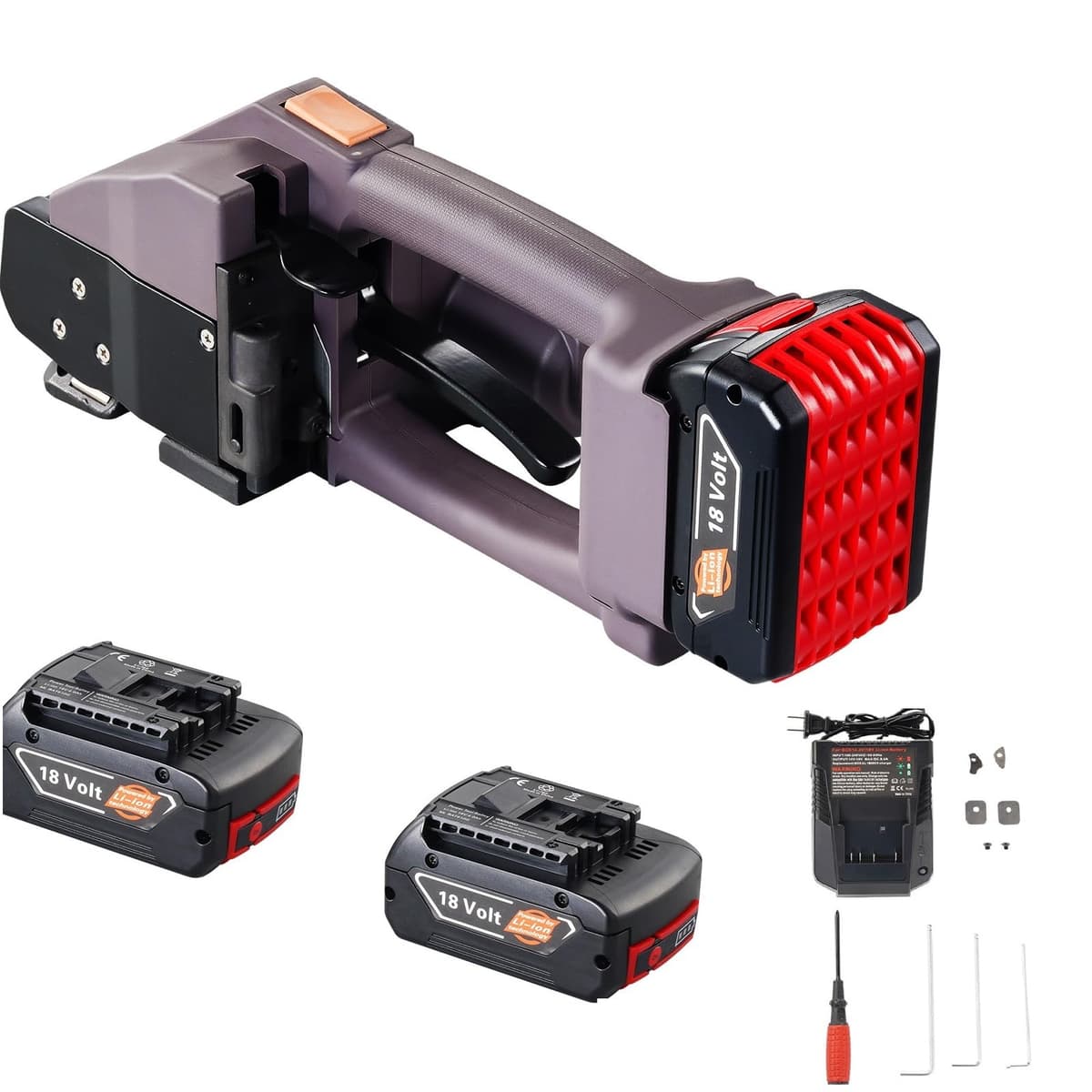 VEVOR Máquina Electrica de Flejado DS-19 para Flejes PP/PET 0.39"-0.75", Batería Doble Electric Strapping Machine 0.39"-0.75"