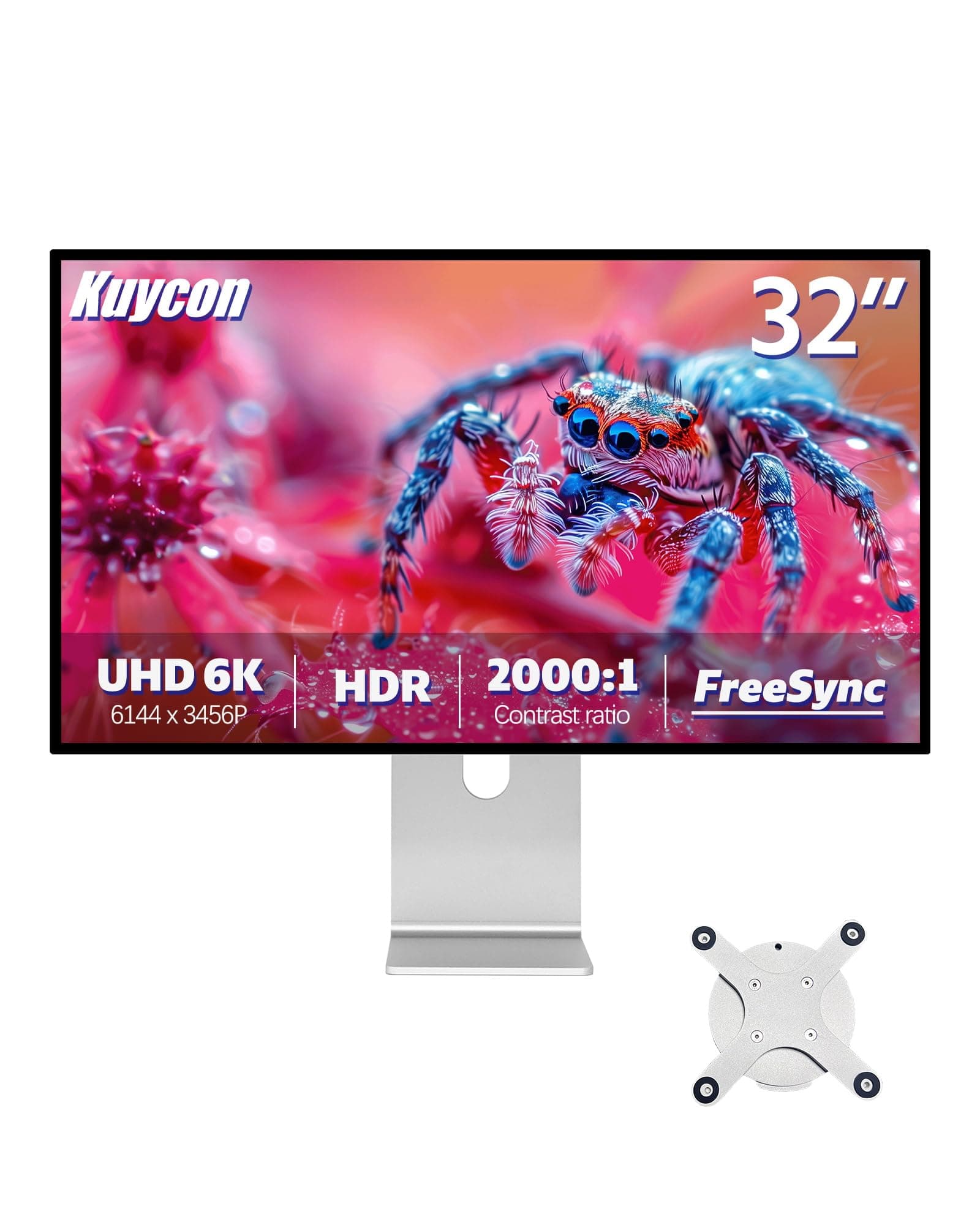 Generic Kuycon Monitor 32" G32P 6144x3456 IPS Black 6K, 99% sRGB, USB-C 100W, HDMI2.1/DP1.4, Ergo Stand