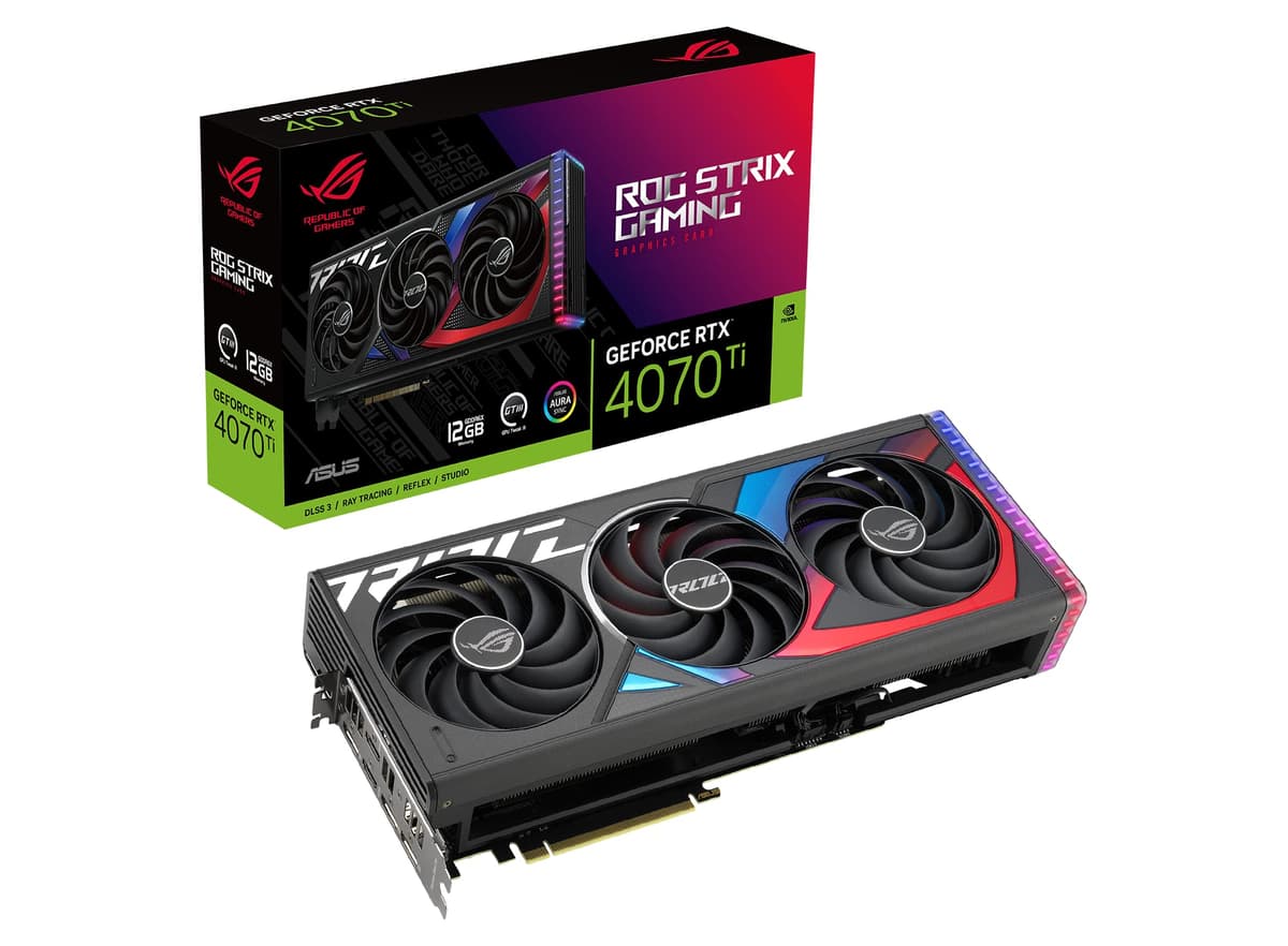 ASUS ROG Strix GeForce RTX 4070 Ti, 12GB GDDR6X, HDMI 2.1a, DisplayPort 1.4a ROG-STRIX-RTX4070TI-12G-GAMING