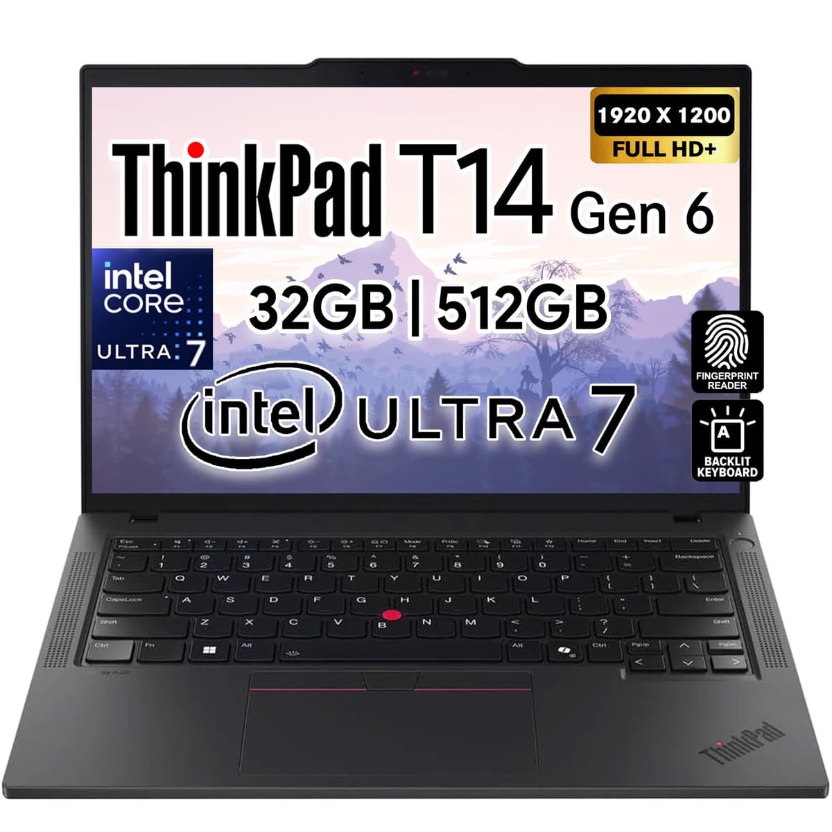 Lenovo ThinkPad T14 Gen 6 - 14" WUXGA, Intel Ultra 7 255U, 32GB DDR5, 512GB SSD, Windows 11 Pro
