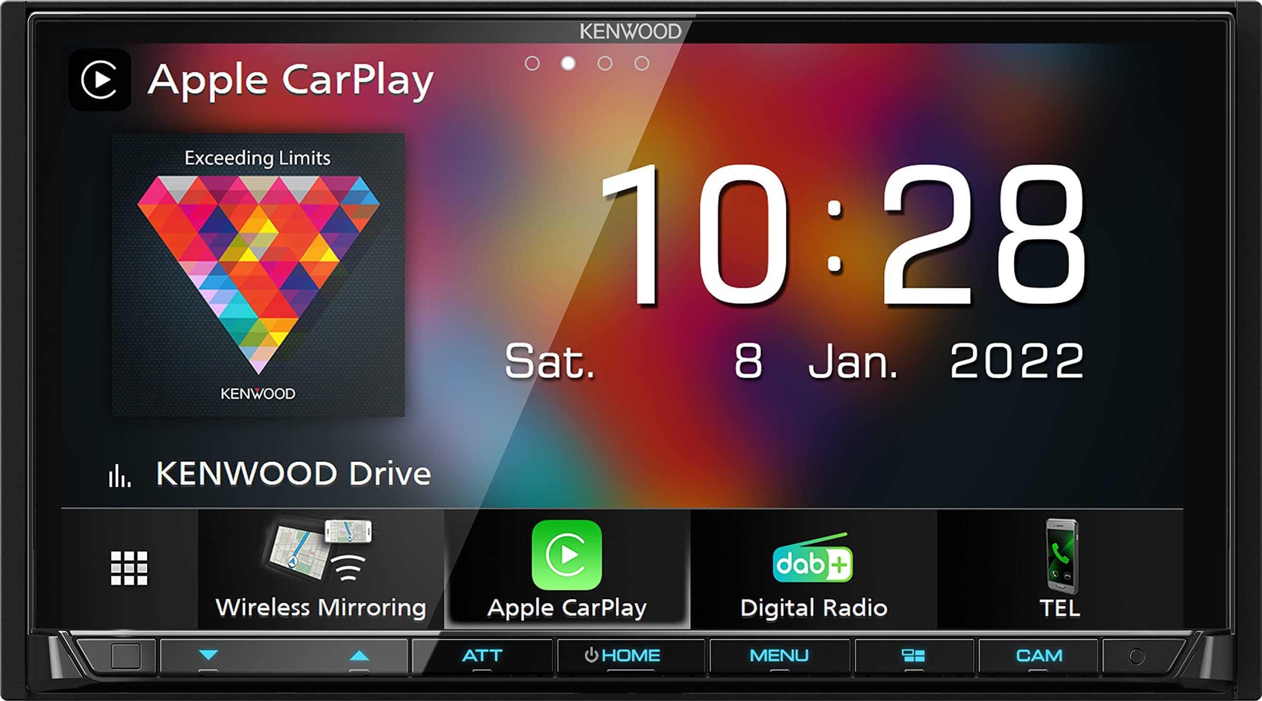 KENWOOD DMX8021DABS 7" Receptor AV con Wireless CarPlay y Android Auto
