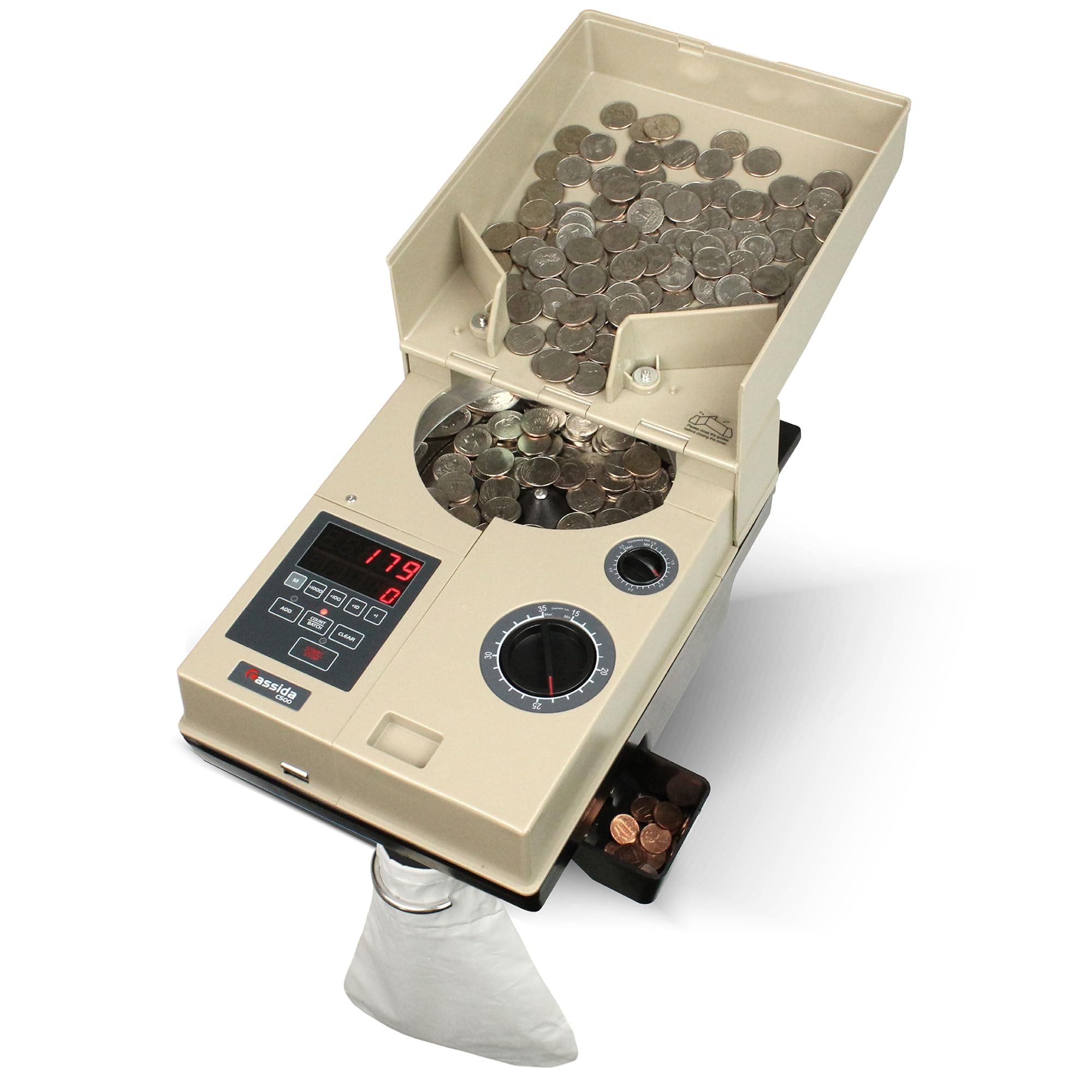 Cassida C500 - Contadora y separadora de monedas portátil
