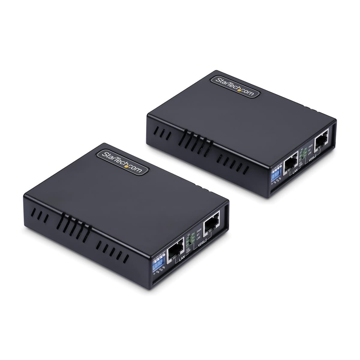 StarTech.com Kit Extensor Ethernet VDSL2 Sobre Cable de Par Único, Repetidor de Larga Distancia Hasta 0, 6 mi (1 km), Reemplazo para 110VDSLEXT, TAA VDSL-LAN-EXTENDER-1G