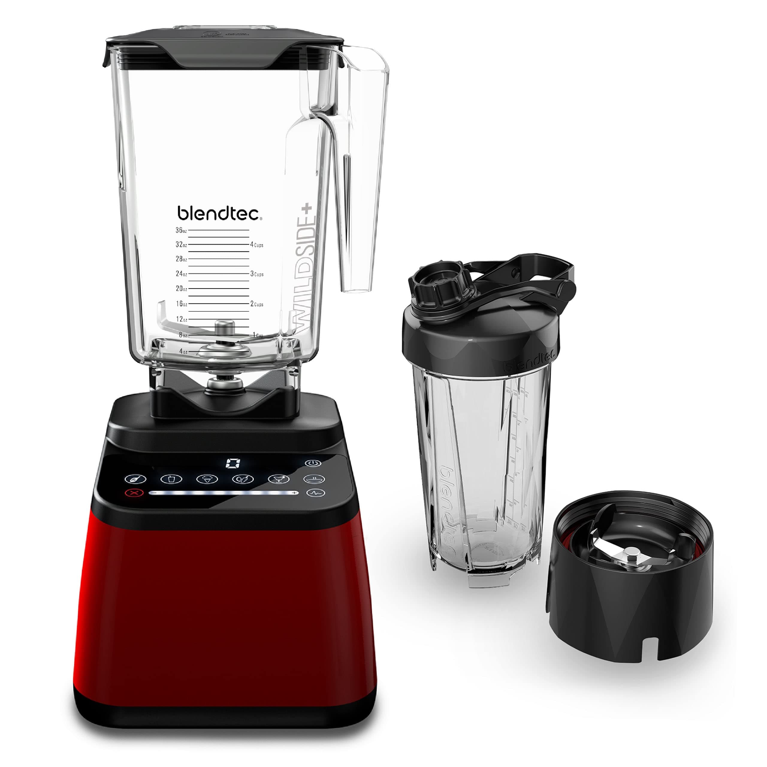 Blendtec Designer Series Licuadora con jarra WildSide+ 90 oz y GO 34 oz - Rojo DD28PA04A-A1AP1D8