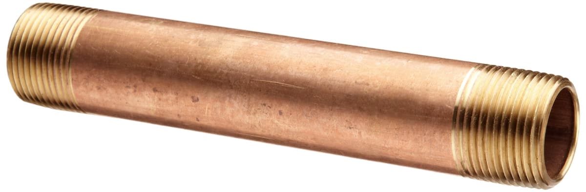 Merit Brass 2008-200 - Nipple de Latón Rojo Schedule 40 1/2" NPT x 2" (Pack 25)