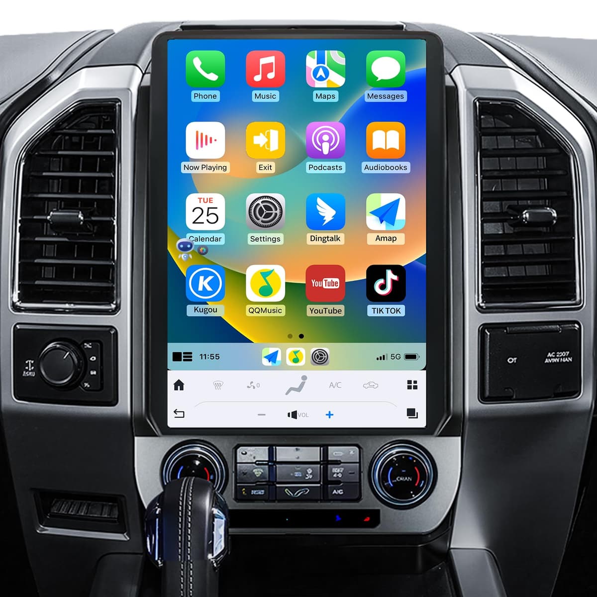 Toeeklsa Radio Auto 14.4" Tesla Style para Ford F150 2015-2021 (SYNC-3) 8+128G