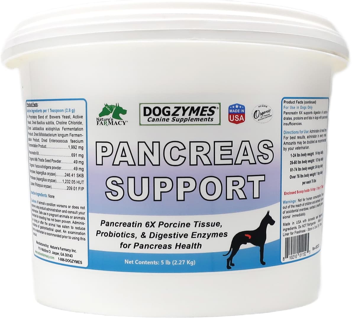 Dogzymes Soporte para Páncreas (5 Libras)